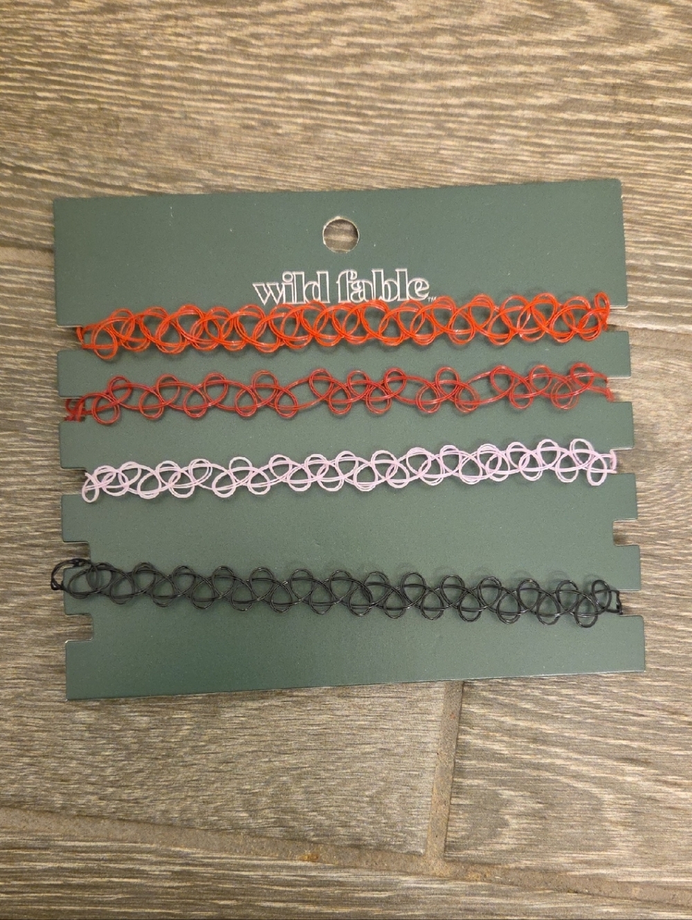 wild fable 4-Pack Loop Choker Set - Orange, Red, Pink, Black